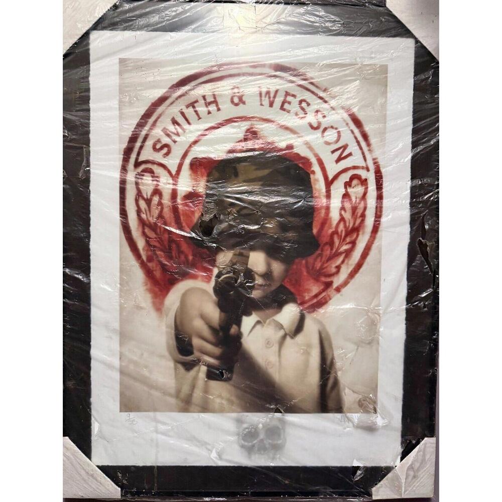 Van Saro "Monkey See Monkey Do" Framed & Signed With One of a Kind Drawing 33 Ed